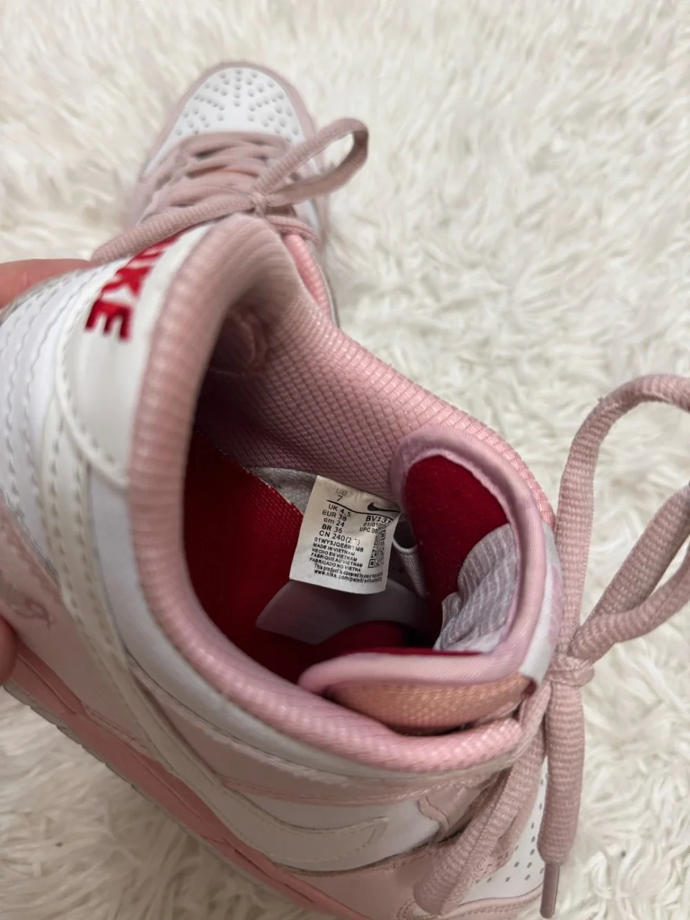 Nike Dunk Low Pink and White Women's Sneakers